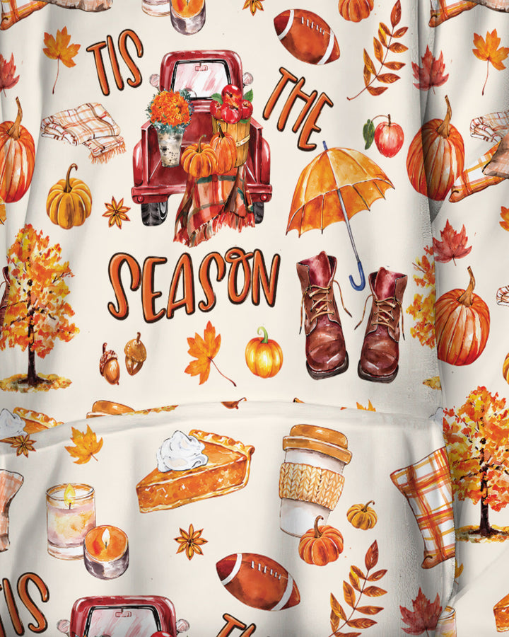 Fall Tis the Season Bamboo Blanket Hoodie