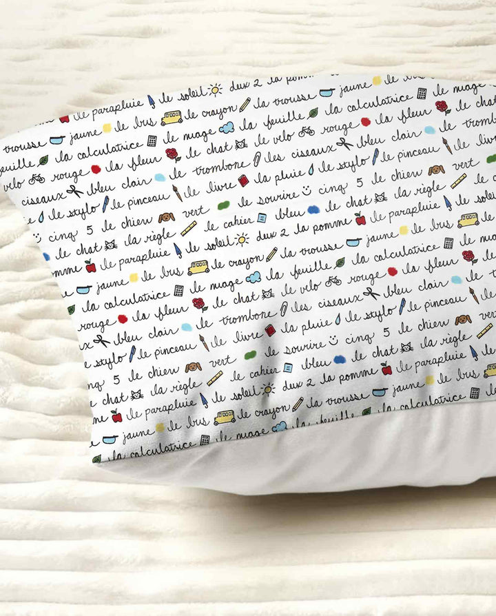 French Classroom Notes Bamboo Pillow Case