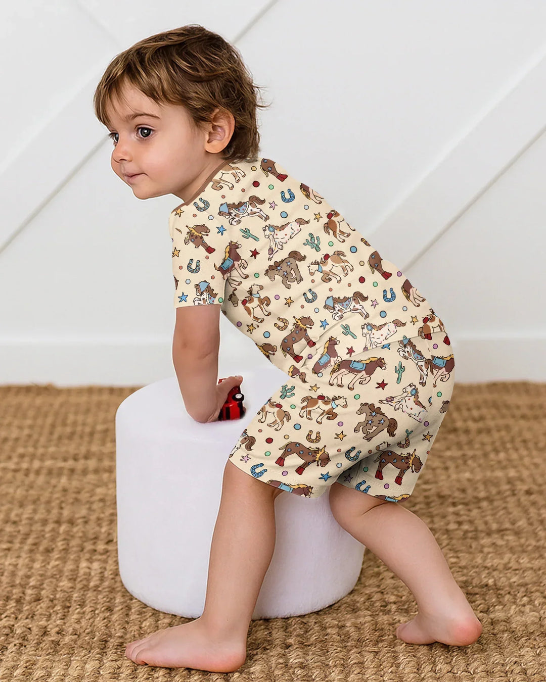 Lil' Buckaroo Bamboo Two Piece Short Sleeve Shorts Pajama Set