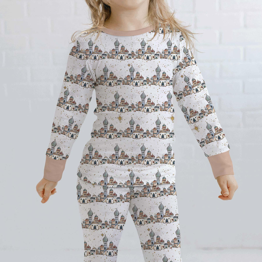 O Little Town of Bethlehem Bamboo Two Piece Long Sleeve Pajama Set