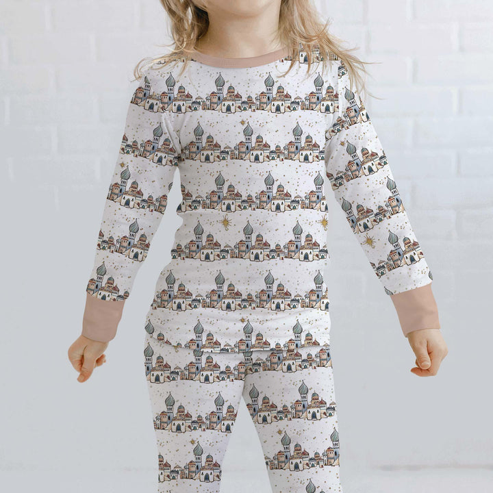 O Little Town of Bethlehem Bamboo Two Piece Long Sleeve Pajama Set