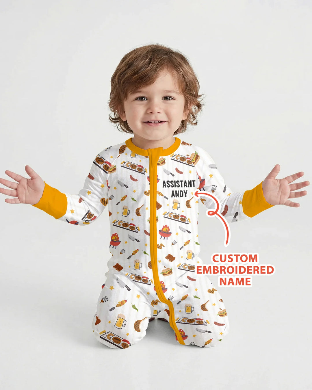Custom Embroidered Name Grill Dad Bamboo Convertible Zippy