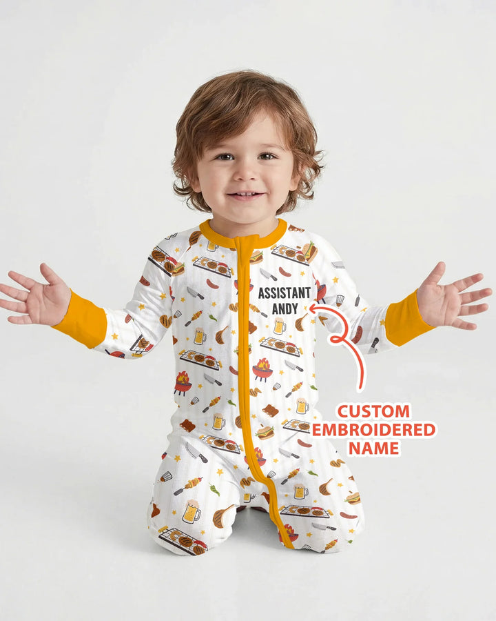 Custom Embroidered Name Grill Dad Bamboo Convertible Zippy