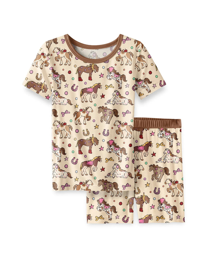 Lil' Buckaroo Bamboo Two Piece Short Sleeve Shorts Pajama Set