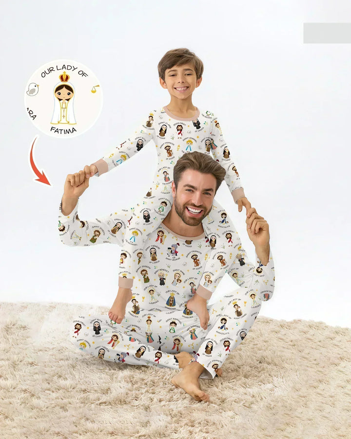 Pray For Us Family Matching Bamboo Men's Pajama Set