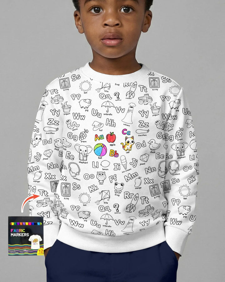 All Colorable Alphabet Bamboo Crewneck Sweatshirt