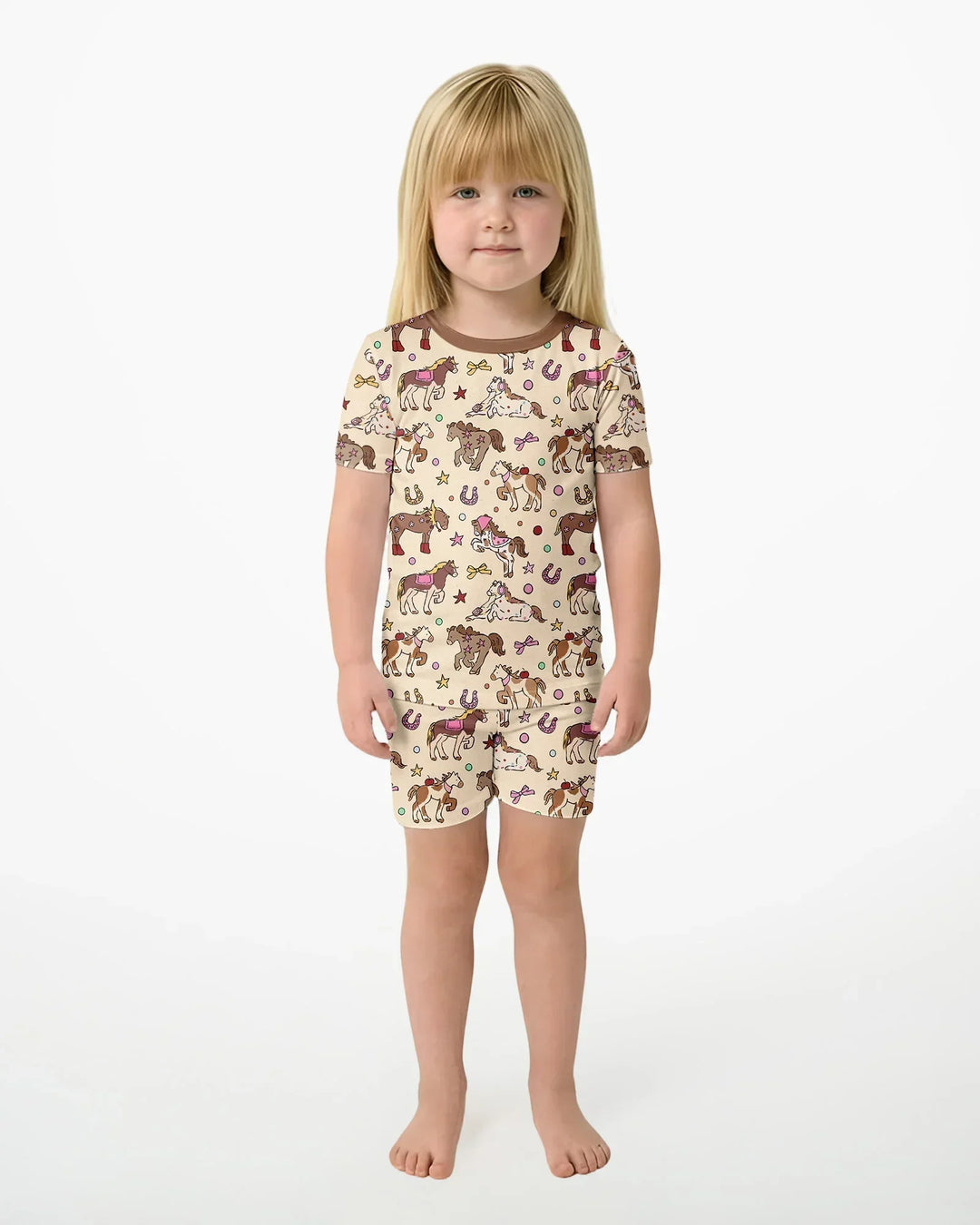 Lil' Buckaroo Bamboo Two Piece Short Sleeve Shorts Pajama Set