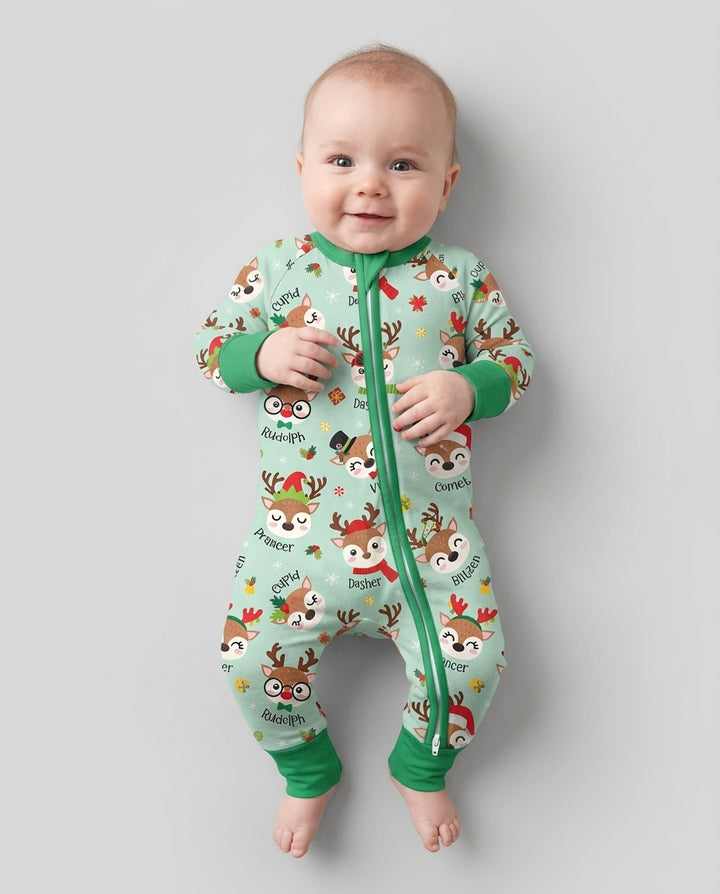 Christmas Reindeer Squad Bamboo Convertible Zippy