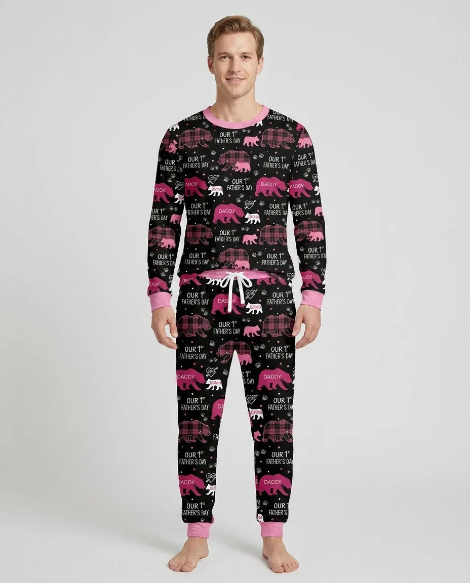 Our 1st Father's Day Daddy Bear & Me Matching Bamboo Men's Pajama Set