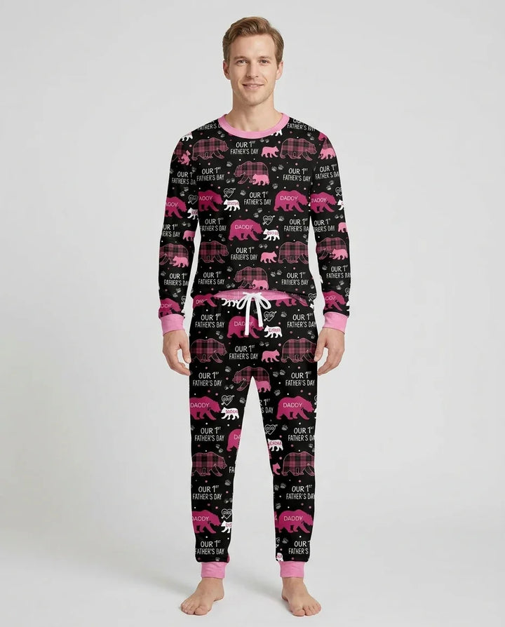 Our 1st Father's Day Daddy Bear & Me Matching Bamboo Men's Pajama Set