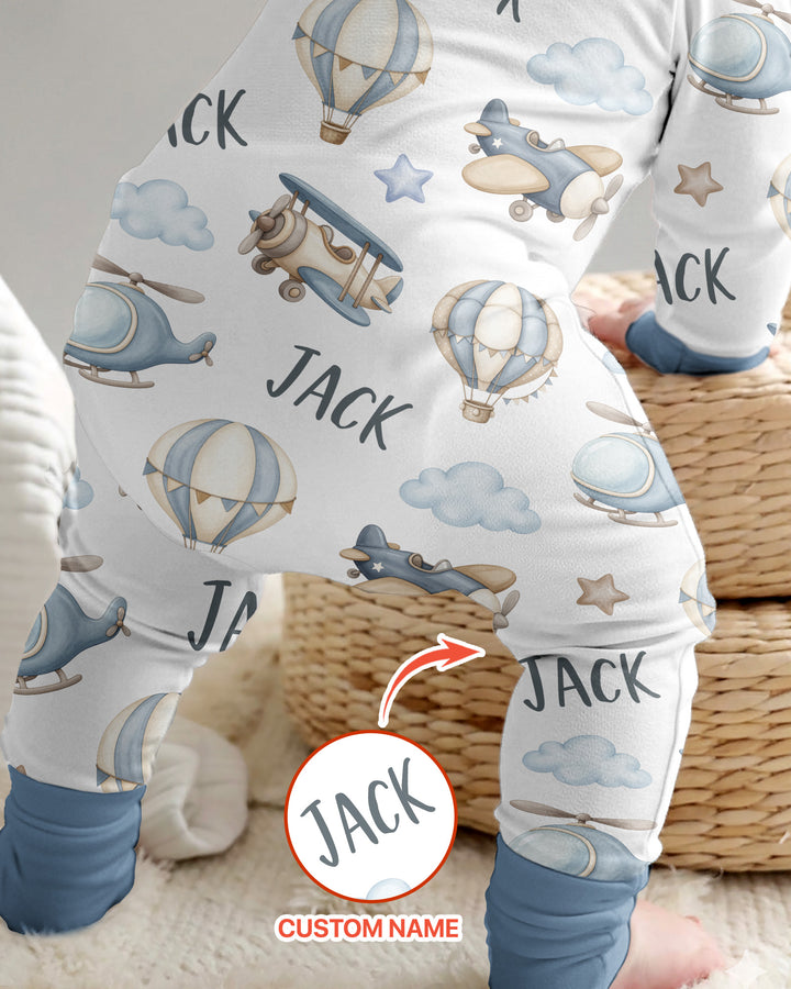 Custom Name Just Plane Cute Bamboo Convertible Zippy