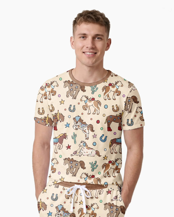 Lil' Buckaroo Bamboo Men Short Sleeve Short Pajama Set