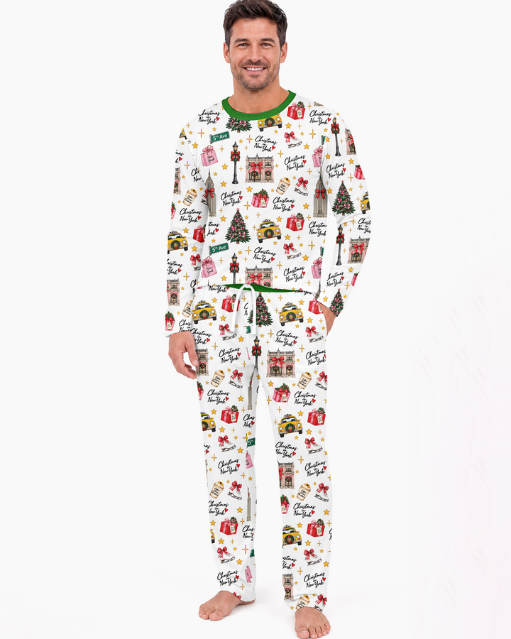 Christmas In NYC Bamboo Men's Pajama Set