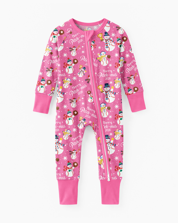 Baseball Christmas Non-custom Version Bamboo Convertible Zippy