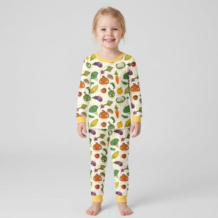 Locally Grown Baby Custom Name Bamboo Two Piece Long Sleeve Pajama Set