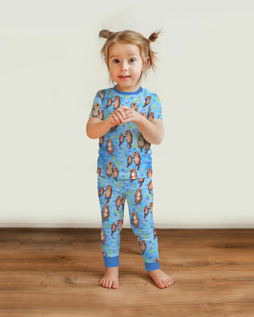 Otterly Together Bamboo Two Piece Short Sleeve Pajama Set