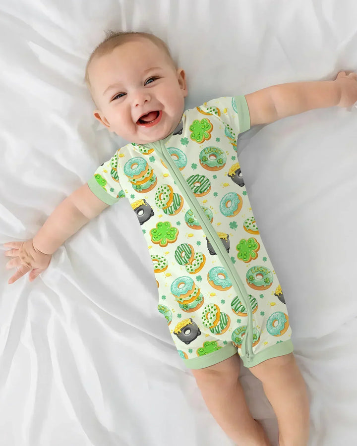 St. Patrick's Day Donut Bamboo Shorty Zippy