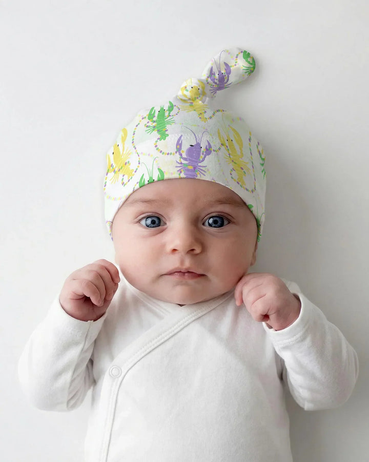 Mardi Gras Crawfish Family Matching Bamboo Knotted Hat