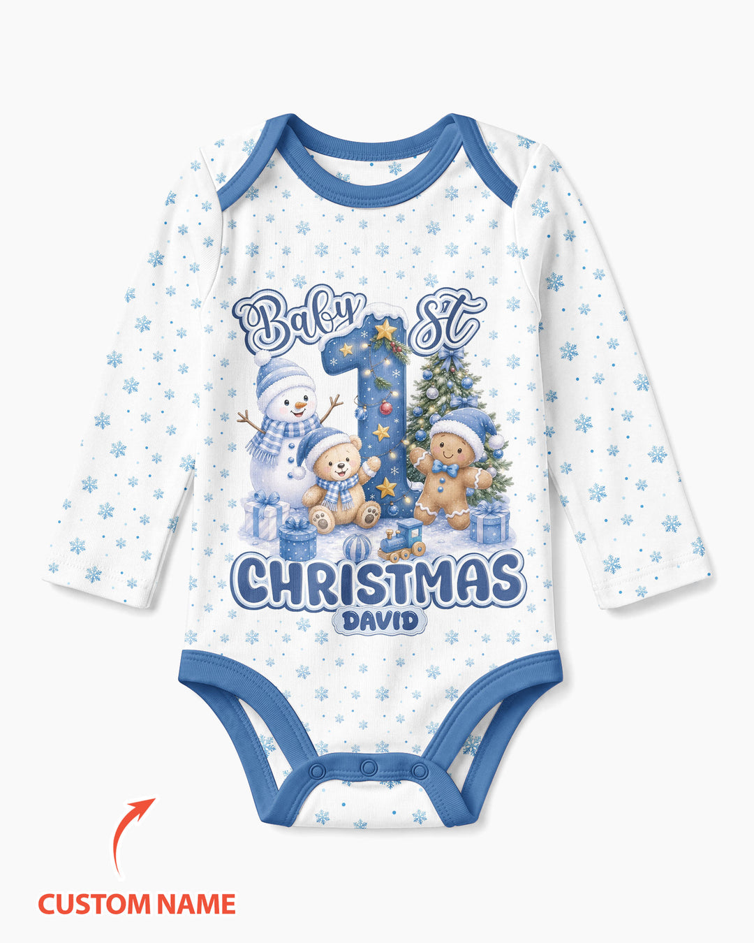 Snow Baby Christmas Bamboo Bodysuit