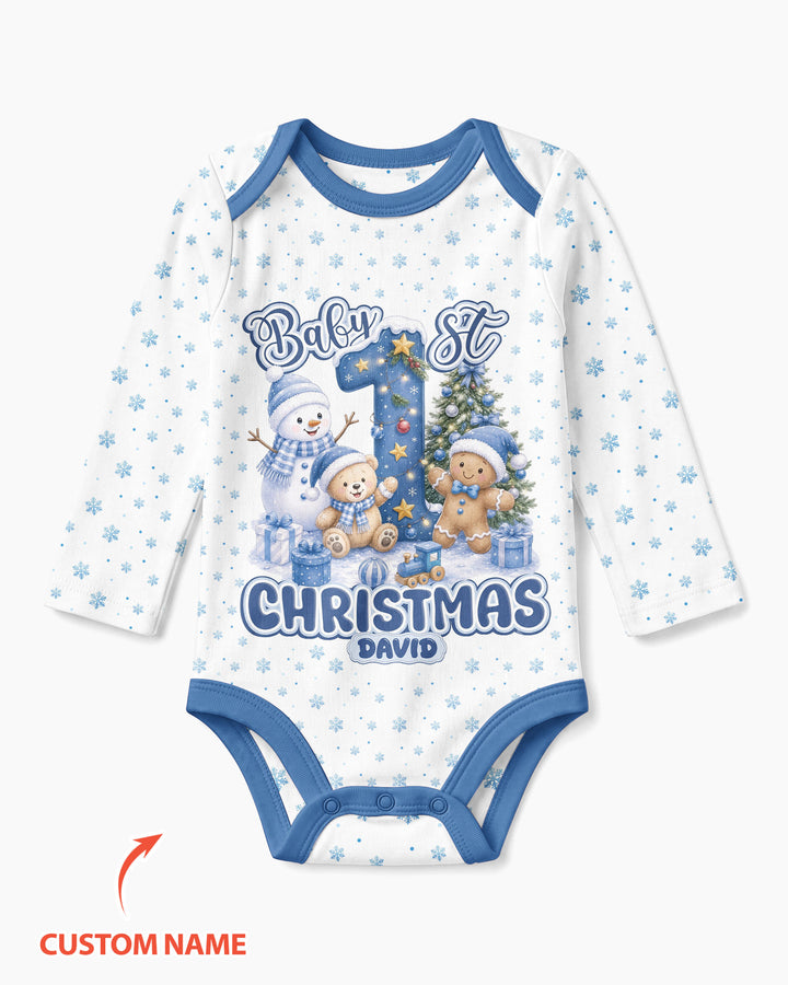 Snow Baby Christmas Bamboo Bodysuit
