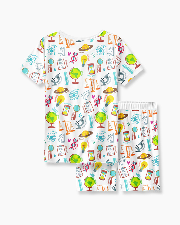Template Bamboo Two Piece Short Sleeve Shorts Pyjamas Set