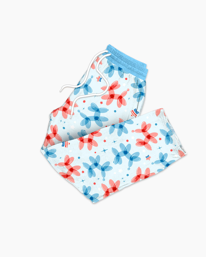 American Balloon Dog Party Bamboo Men's Pajama Set
