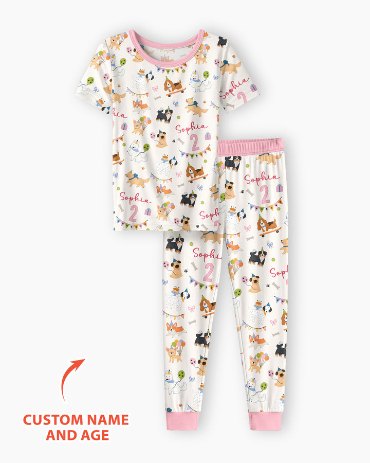 CUSTOM Template Bamboo Two Piece Short Sleeve Pyjamas Set