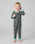 Bruh We're Back Raccoon Bamboo Two Piece Long Sleeve Pajama Set