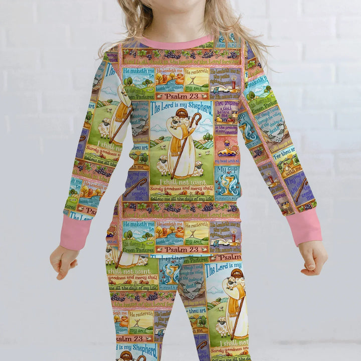 The Lord Is My Shepherd Bamboo Two Piece Long Sleeve Pajama Set