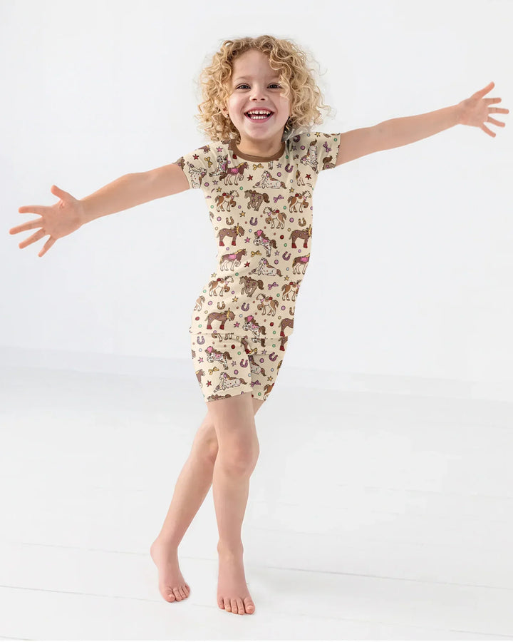 Lil' Buckaroo Bamboo Two Piece Short Sleeve Shorts Pajama Set