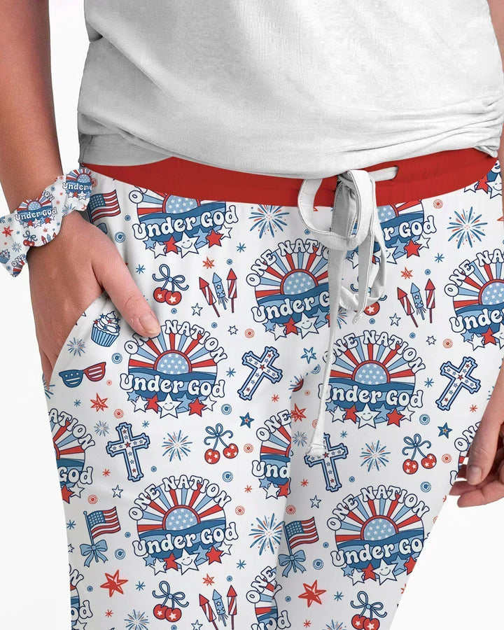 One Nation Under God Family Matching Bamboo Women Pajama Set