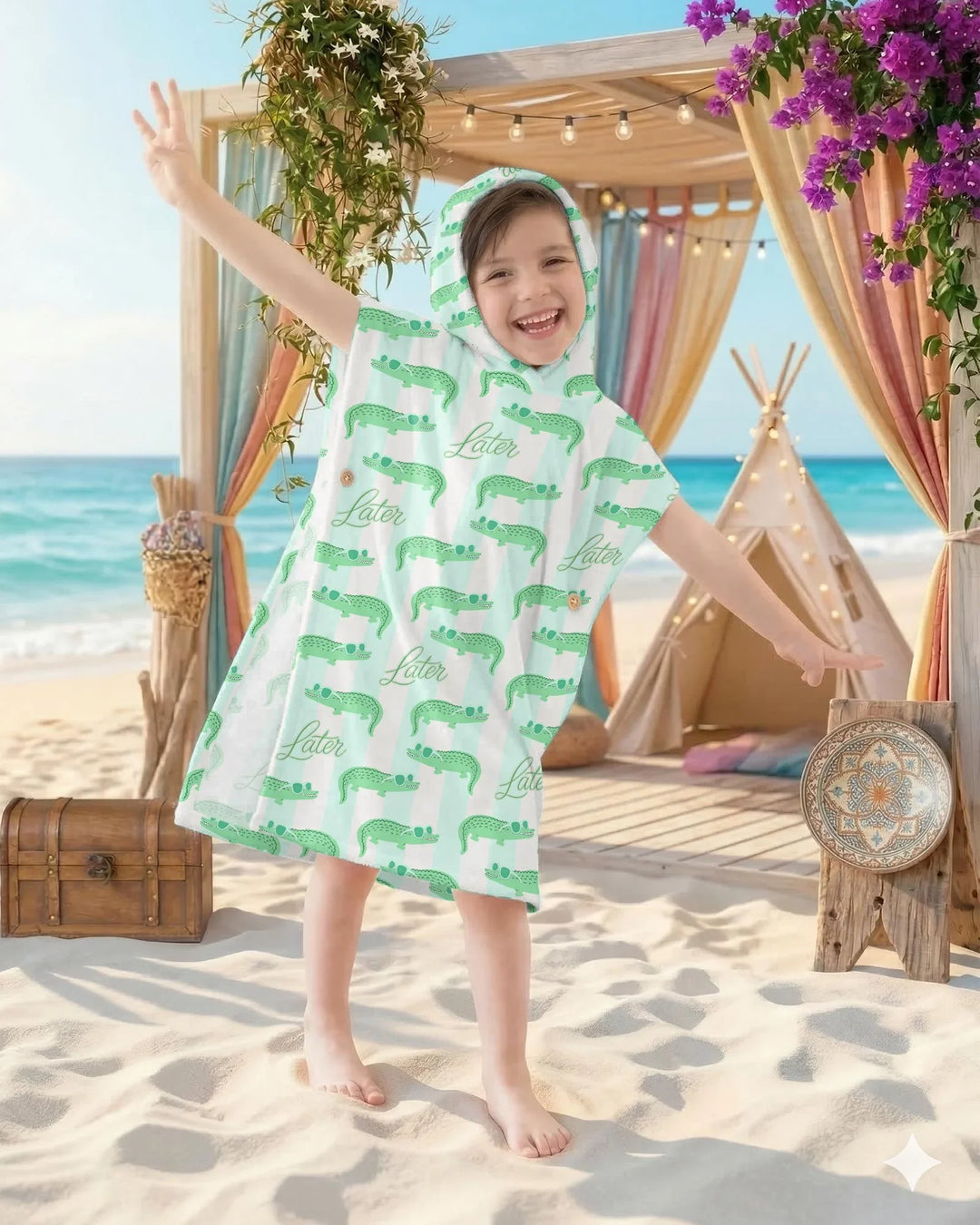 Later Gator Bamboo Swim Poncho