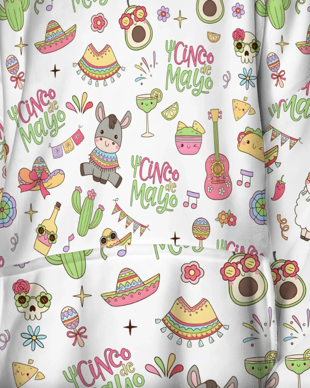 Cinco de Mayo Fiesta Wearable Bamboo Blanket Hoodie