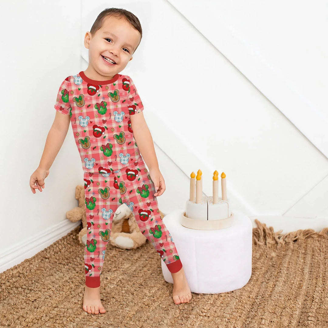 Magical Mouse Christmas Bamboo Two Piece Short Sleeve Pajama Set