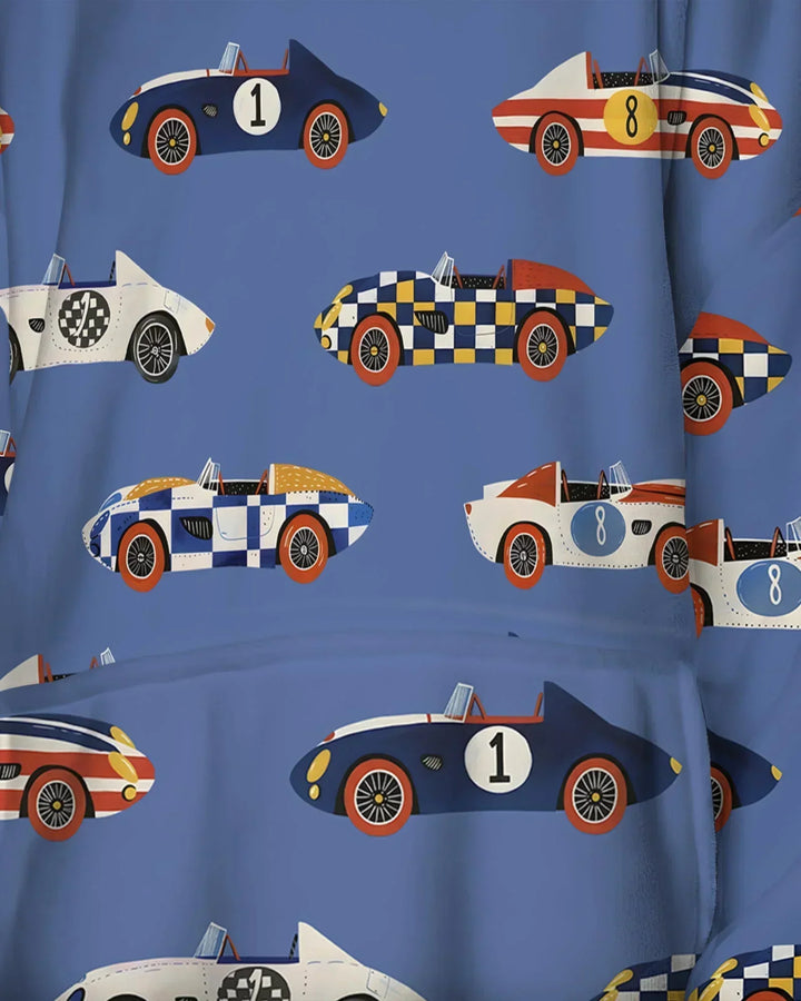 Stock Car Race Bamboo Wearable Hooded Blanket