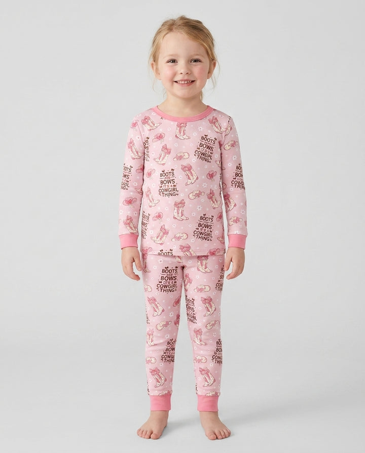 Template Bamboo Two Piece Long Sleeve Pyjamas Set