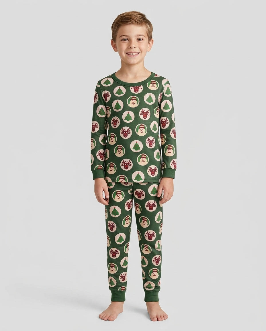 Christmas Dinner Bamboo Two Piece Long Sleeve Pajama Set