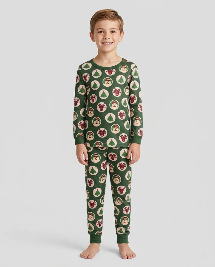 Christmas Dinner Bamboo Two Piece Long Sleeve Pajama Set