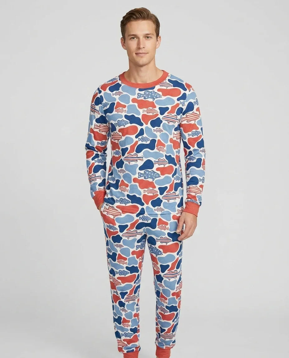 Reel America Daddy & Me Matching Bamboo Men's Pajama Set
