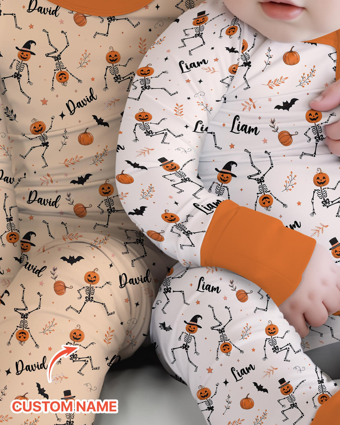 Dancing Pumpkin Skeleton Halloween Bamboo Convertible Zippy