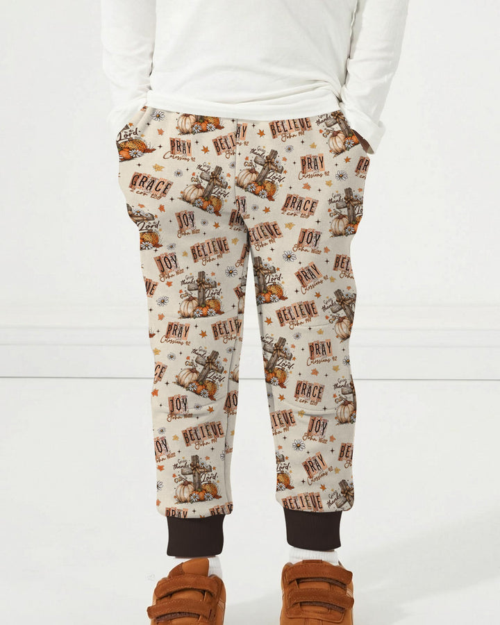 Floral Fall Give Thanks To The Lord Bamboo Jogger