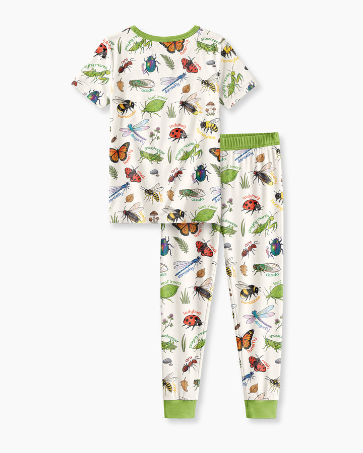 Bug Learning Bamboo Two Piece Short Sleeve Pajama Set