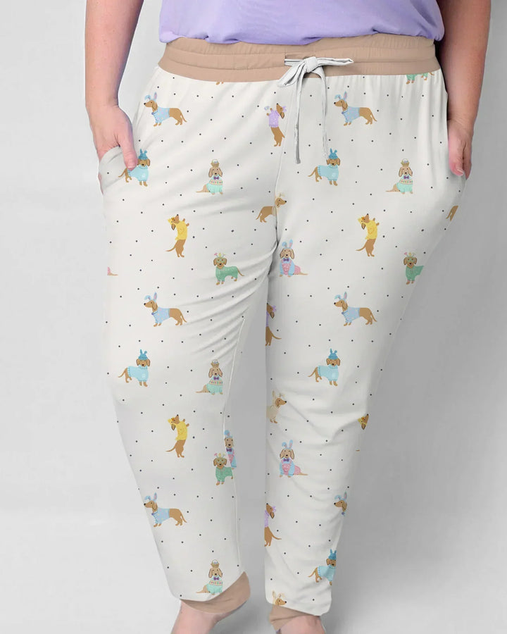 Easter Dachshund Bamboo Women Pajama Set