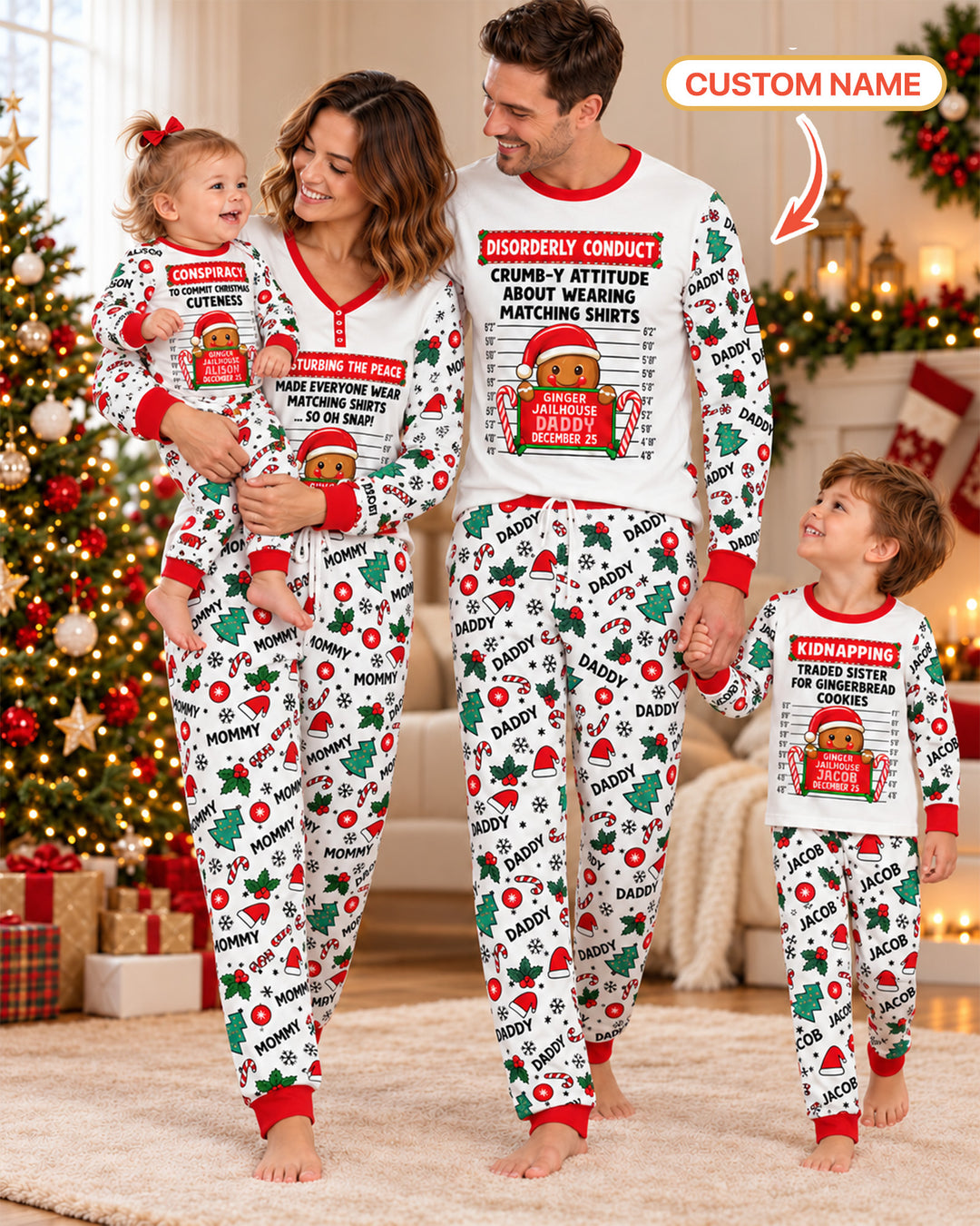 Funny Christmas Family Matching Bamboo Women Pajama Set