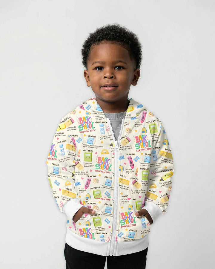 Back To School Survival Kit Bamboo Zip Hoodie