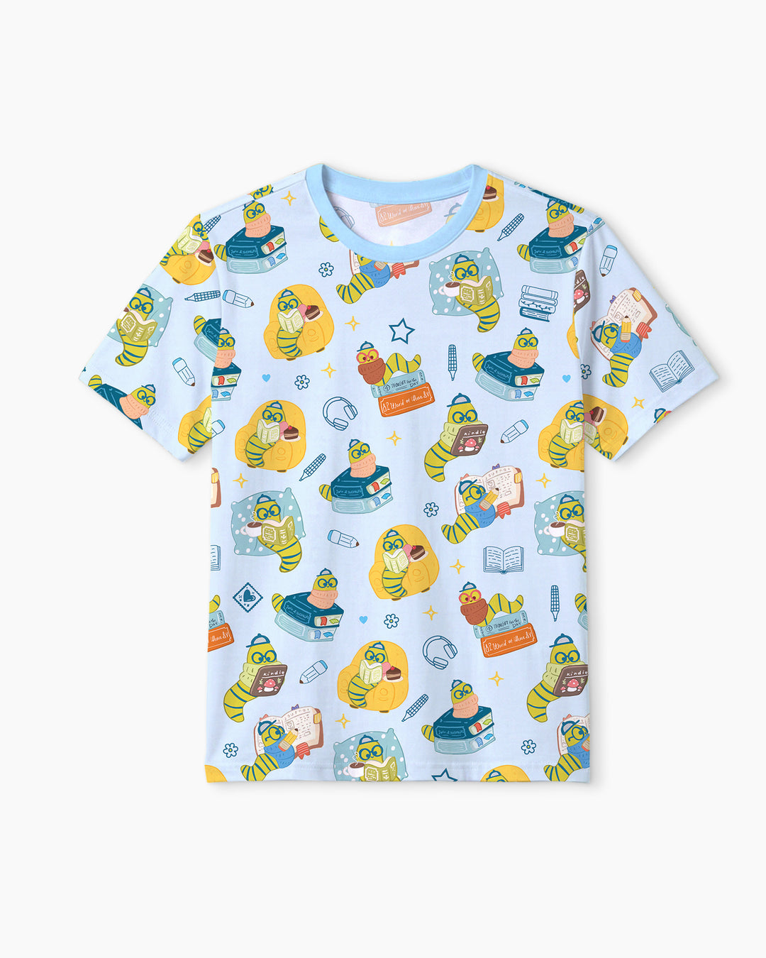 Little Book Worm Family Matching Bamboo Men Short Sleeve Short Pajama Set