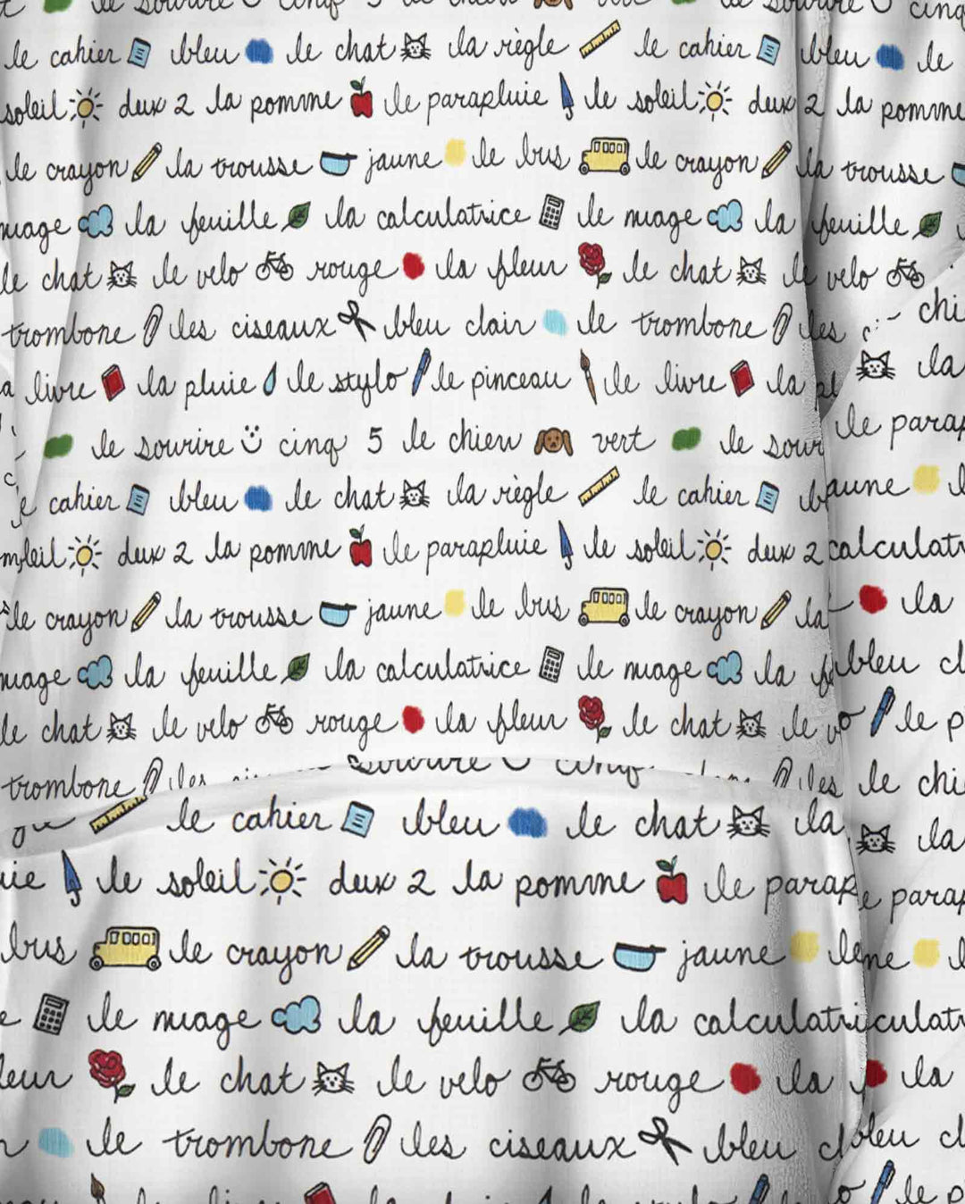 French Classroom Notes Bamboo Blanket Hoodie