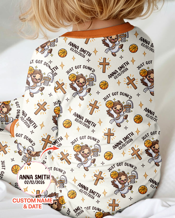 Personalized Baptism Just Got Dunk'd Bamboo Convertible Zippy