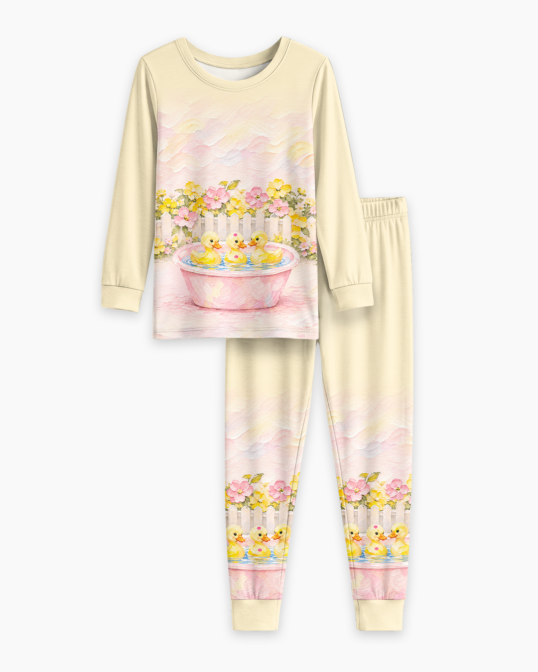 Sweet Duckling Dreams Bamboo Two Piece Long Sleeve Pajama Set