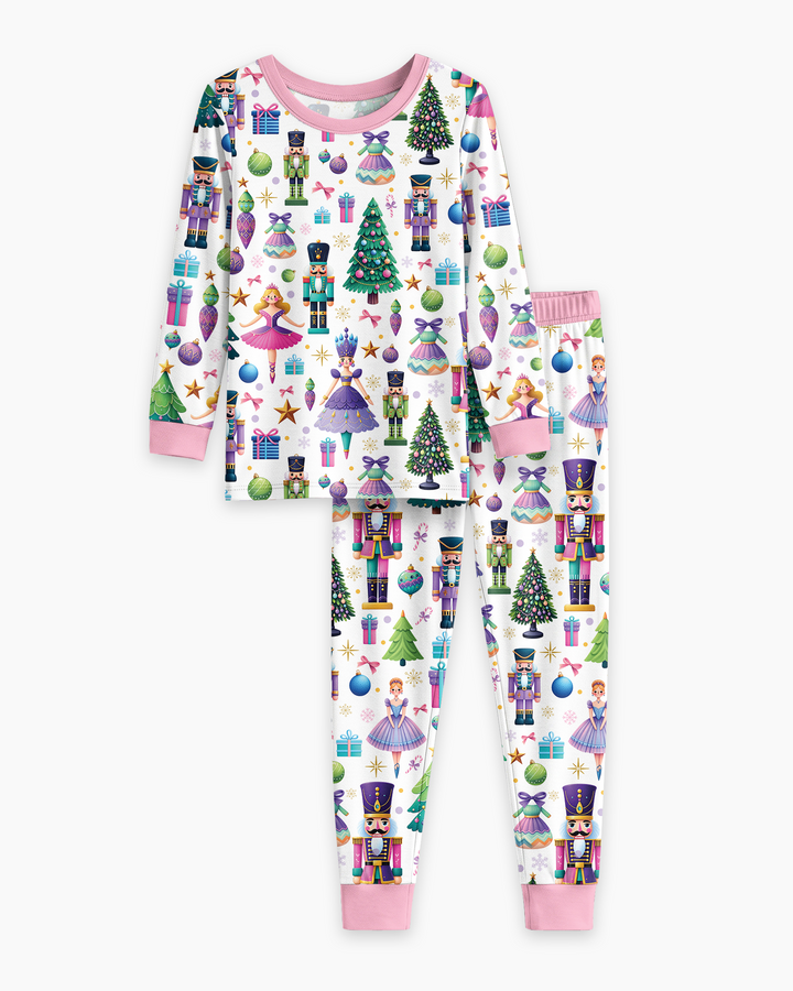 Nutcracker Wonderland Bamboo Two Piece Long Sleeve Pajama Set